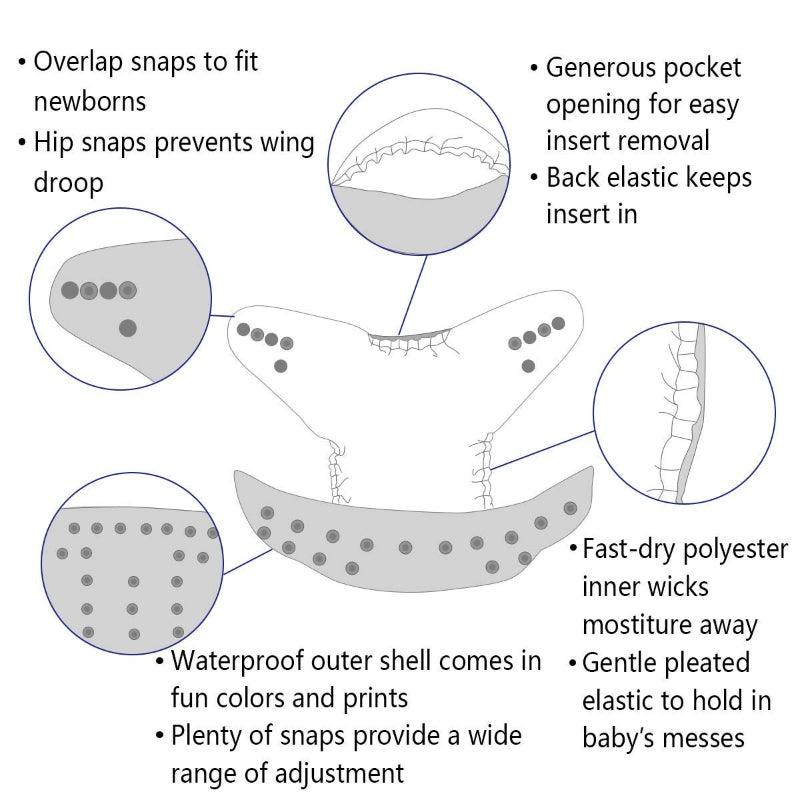 Color Snaps Cloth Diapers-Children Cloth Shop