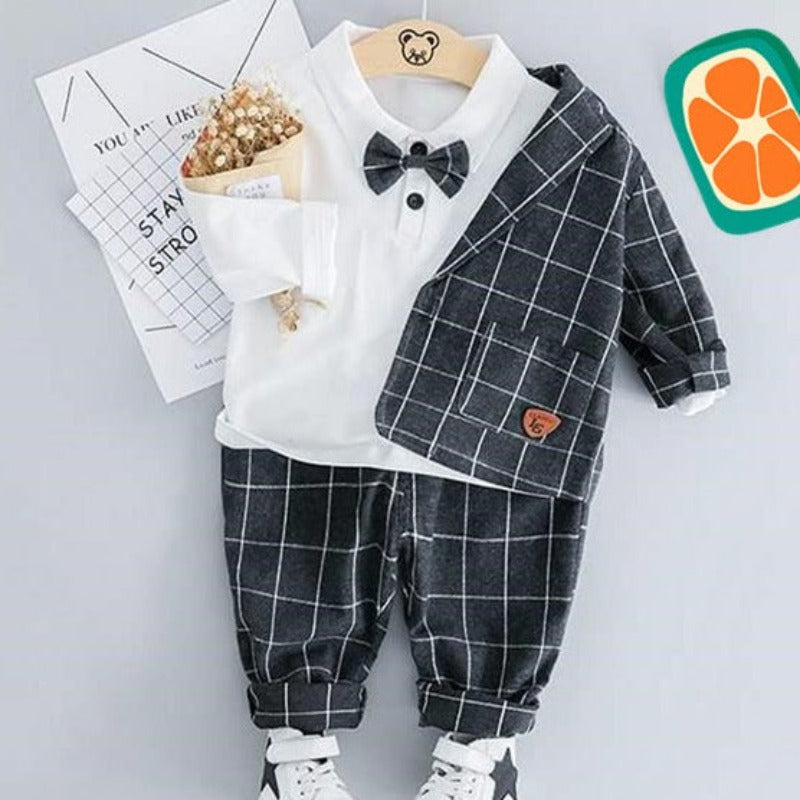 Autumn Small Suit with Bowtie for Baby Boys-Children Cloth Shop