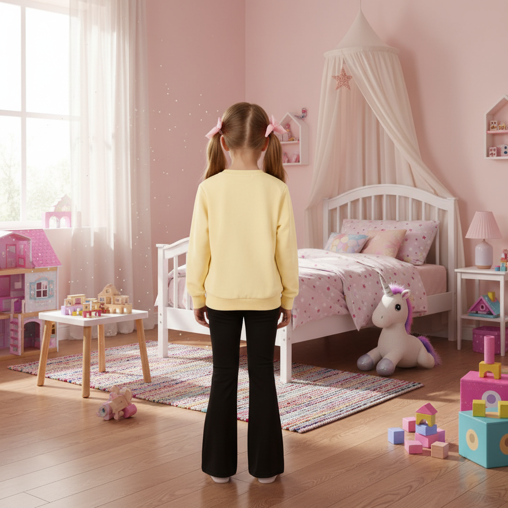 Trixie Graphic Print Sweatshirt And Flared Pants Outfit Set For Girls