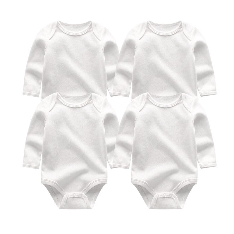 Unisex Long Sleeves Baby Rompers (Pack Of 4)-Children Cloth Shop