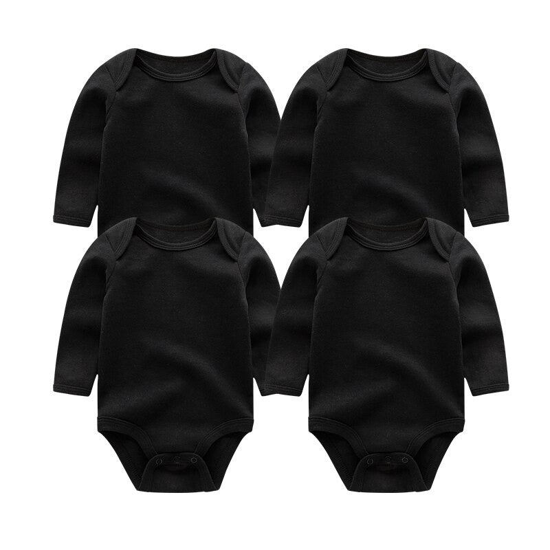 Unisex Long Sleeves Baby Rompers (Pack Of 4)-Children Cloth Shop