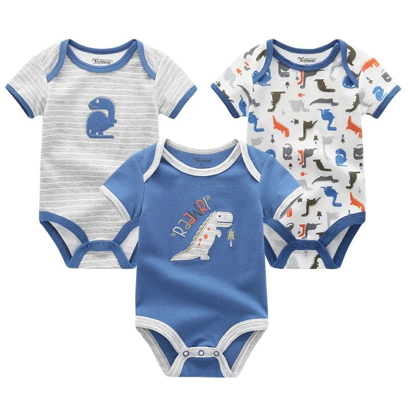 3 Pieces Newborn Cotton Jumpsuits Set-Children Cloth Shop