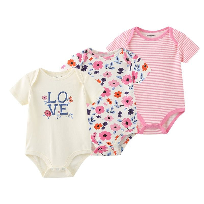 Baby Christmas Comfortable Bodysuits (3 Pcs)-Children Cloth Shop