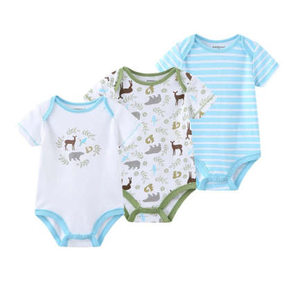 3Pcs Cotton Infant Jumpsuits-Children Cloth Shop