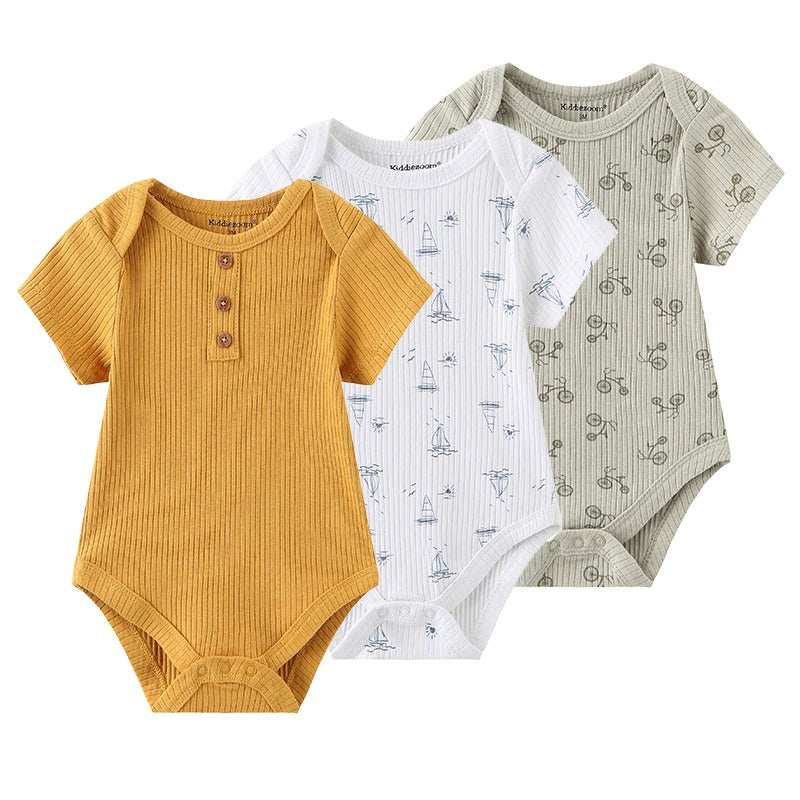 100% Cotton Baby Boy Bodysuits-Children Cloth Shop