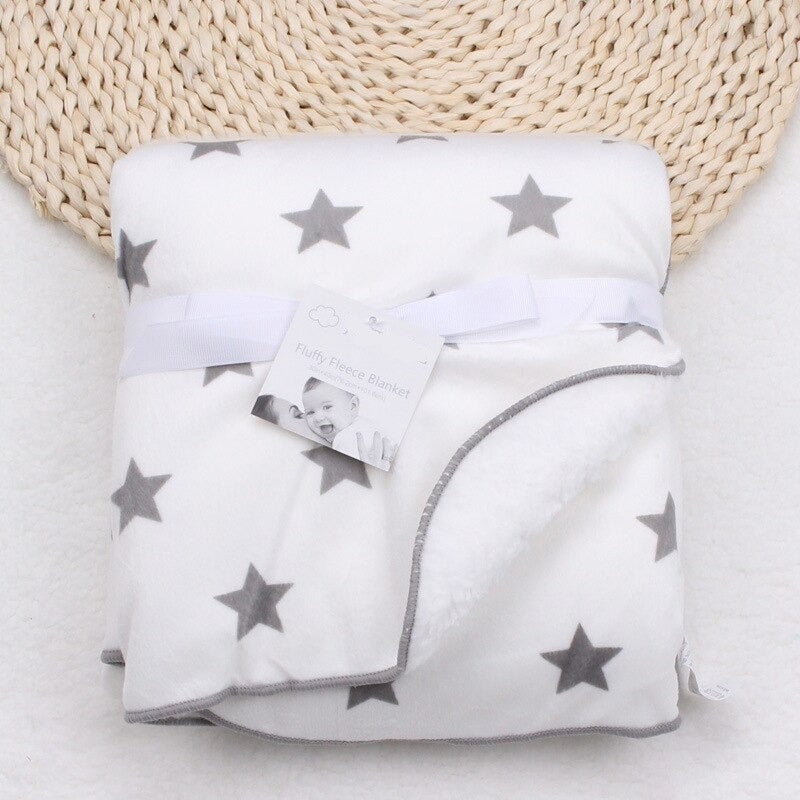Double Layer Cartoon Printed Baby Blanket-Children Cloth Shop