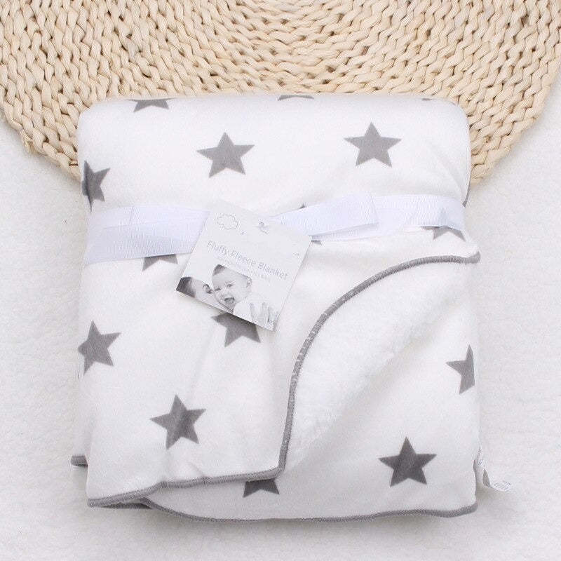 Double Layer Cartoon Printed Baby Blanket-Children Cloth Shop