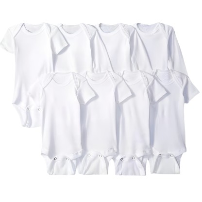 Baby 8 Pack Short Sleeve Onesie Bodysuits