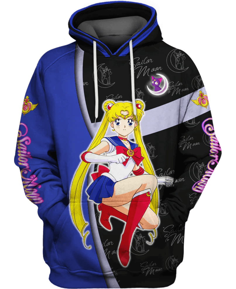 Sailor Moon Print Hoodie - Children Cloth Shop