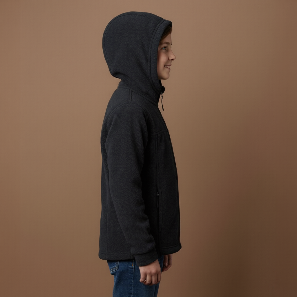 Boys Warm Fleece Hooded Jacket