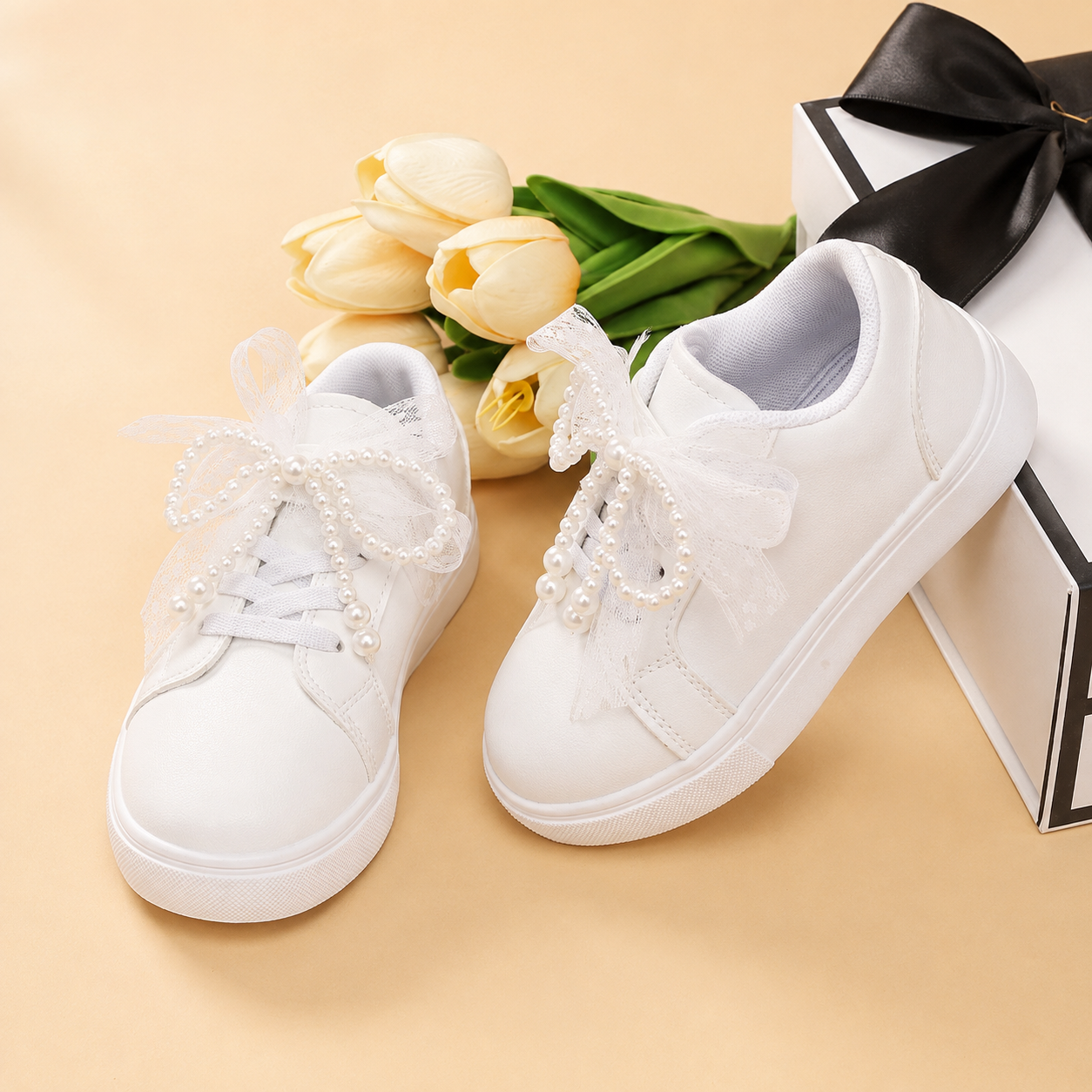 Casual Flat Party Wear Shiny Sneakers For Girls