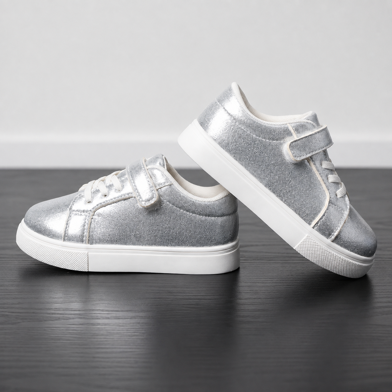 Casual Flat Party Wear Shiny Sneakers For Girls