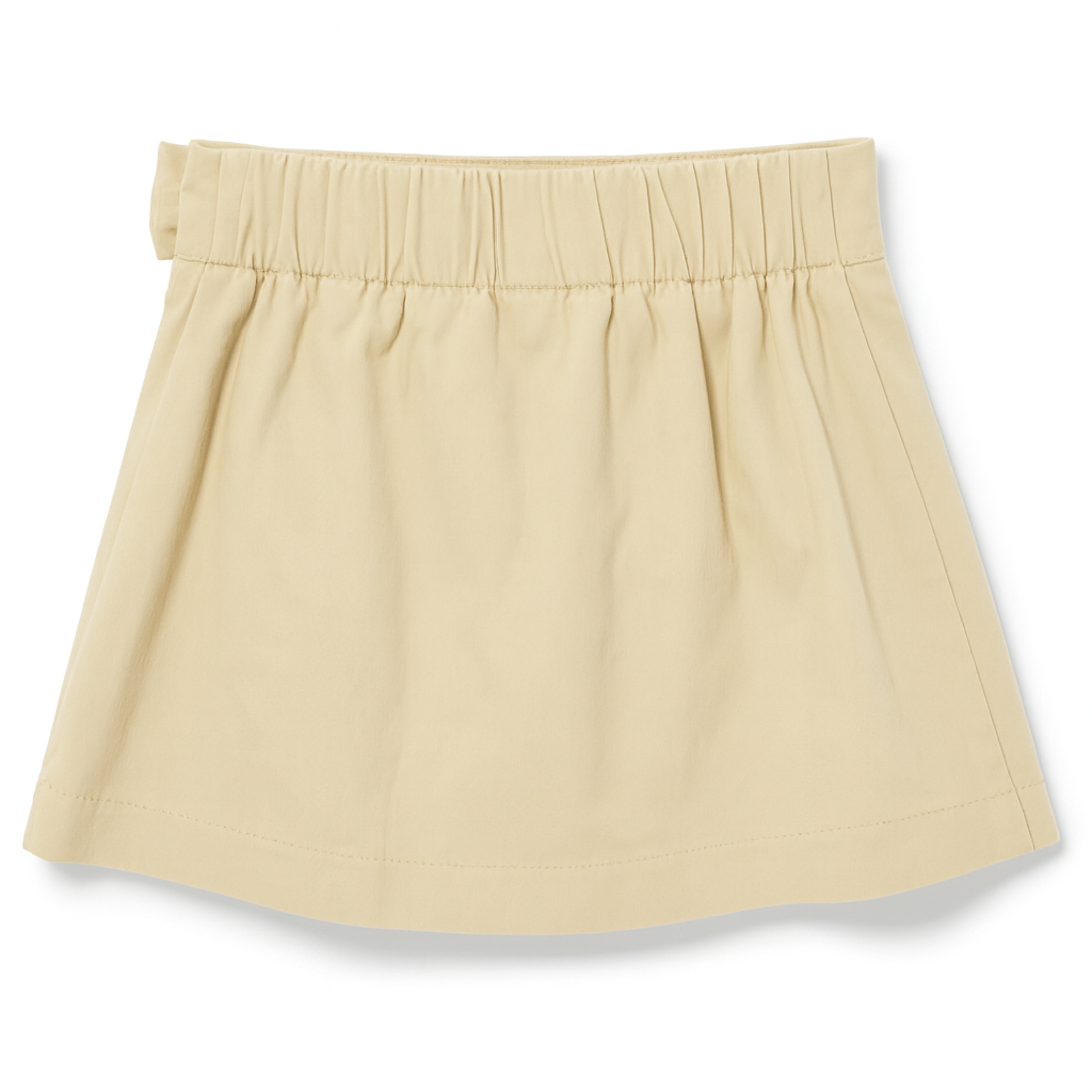 Toddler Girls Uniform Pleated Skort with Bow