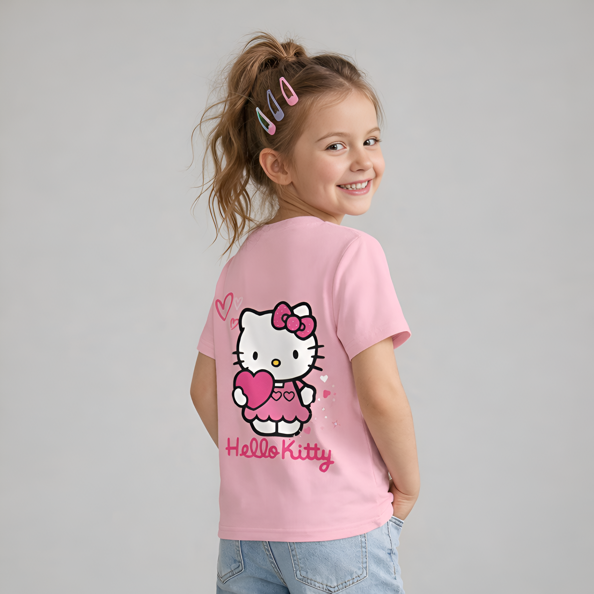 Mesh Sleeve Double Sided Graphic T-Shirt