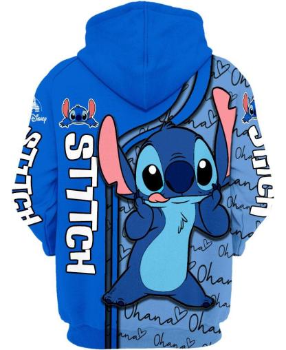 Lilo Stitch Print Hoodie - Children Cloth Shop