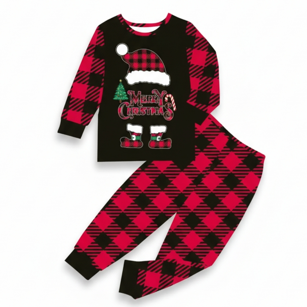 Christmas Pattern Long Sleeve Pajamas Set