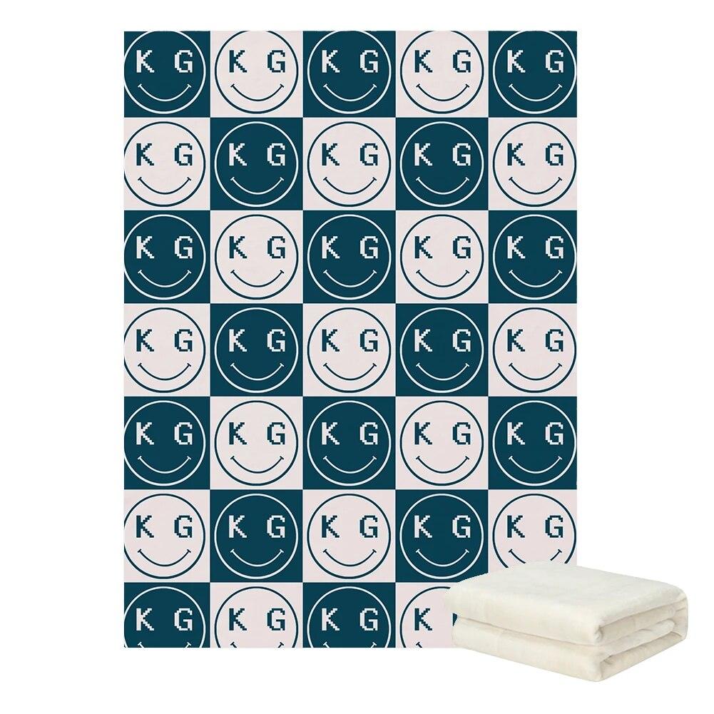 Smiley Letters Custom Blanket-Children Cloth Shop