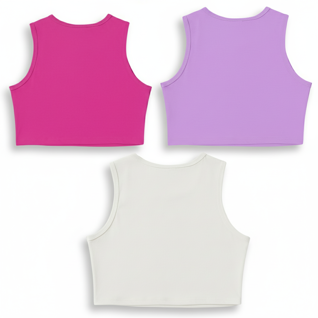 3 Pieces Stitch Series Girls Summer Tank Top Set