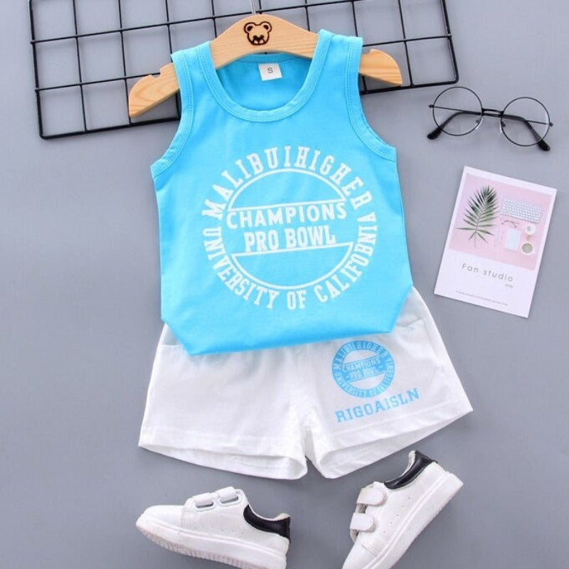 Unisex Pure Cotton Half Tracksuit-Children Cloth Shop