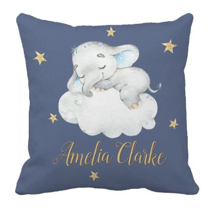 Custom Name Elephant Moon Star Bedding-Children Cloth Shop