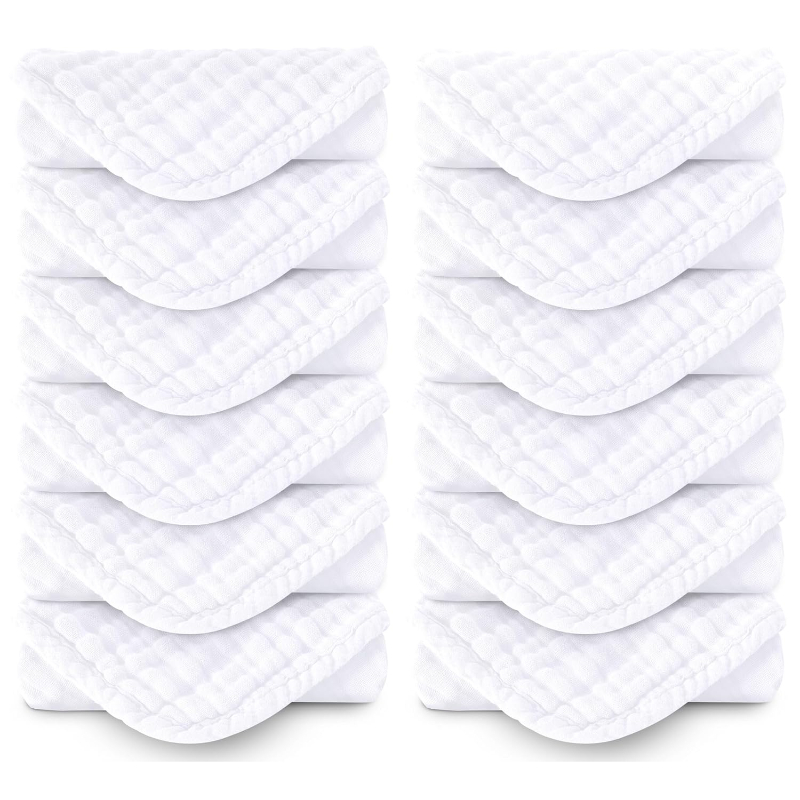 Muslin Burp Cloths Extra Soft And Absorbent Baby Washcloths
