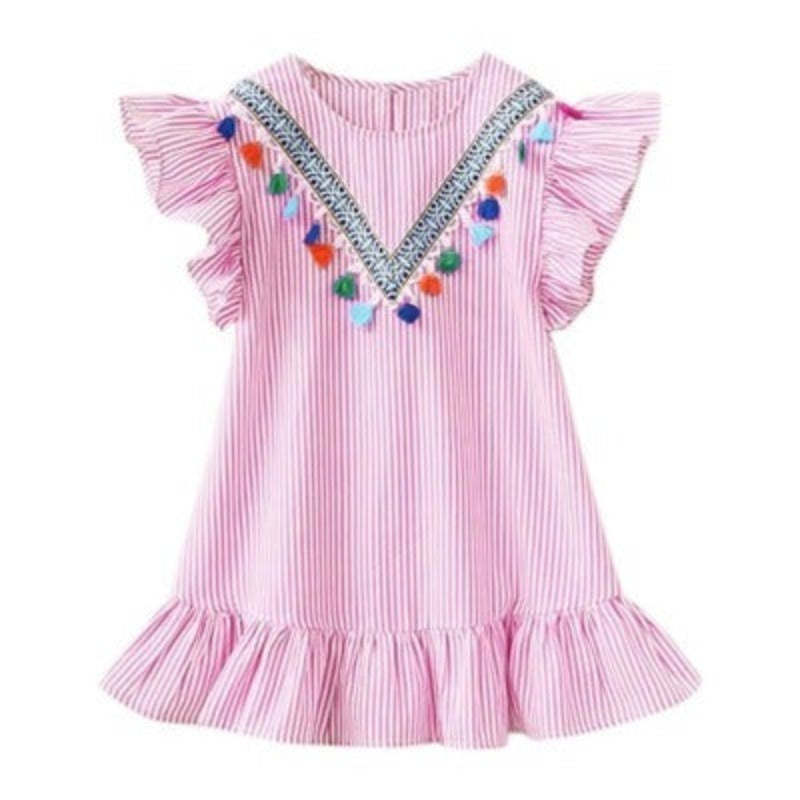 Girls Striped Cute Dresses-Children Cloth Shop