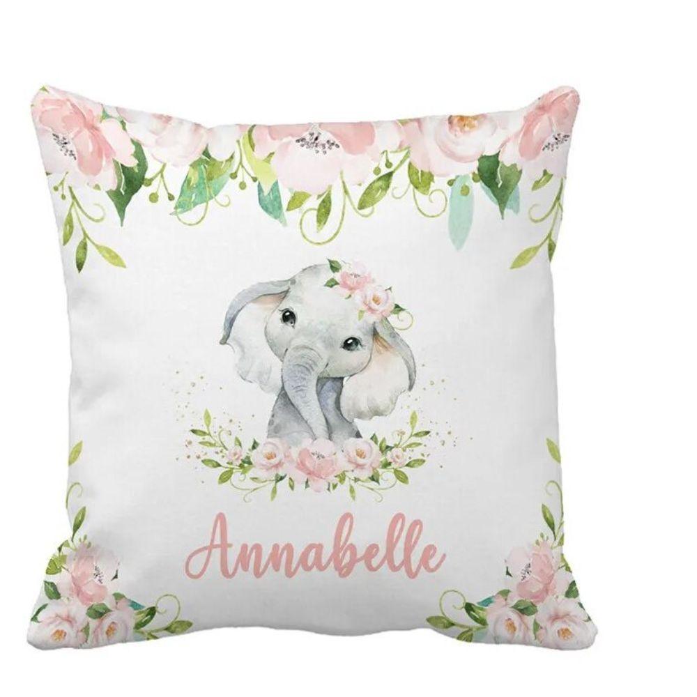 Custom Floral Elephant Crib Set-Children Cloth Shop