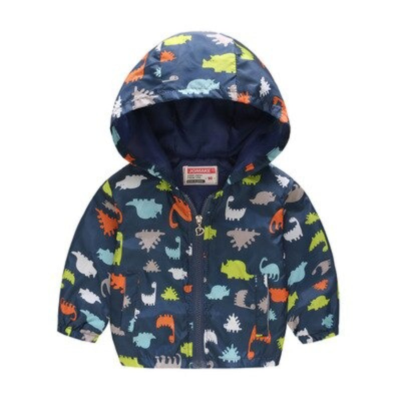 Dino Print Coat For Girls-Children Cloth Shop