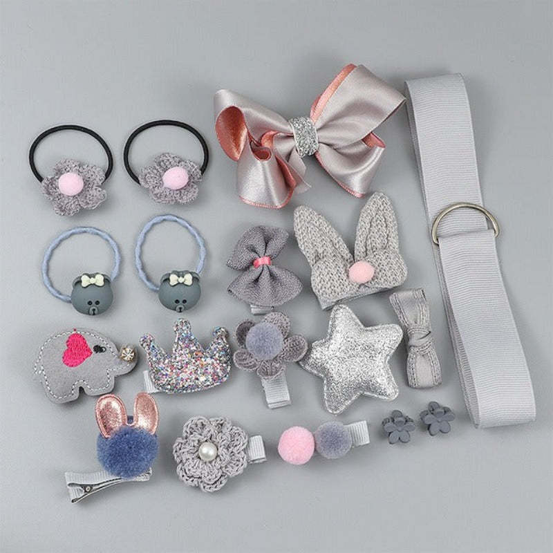 Girl Hair Clip Set Accessories 18 Pieces-Children Cloth Shop