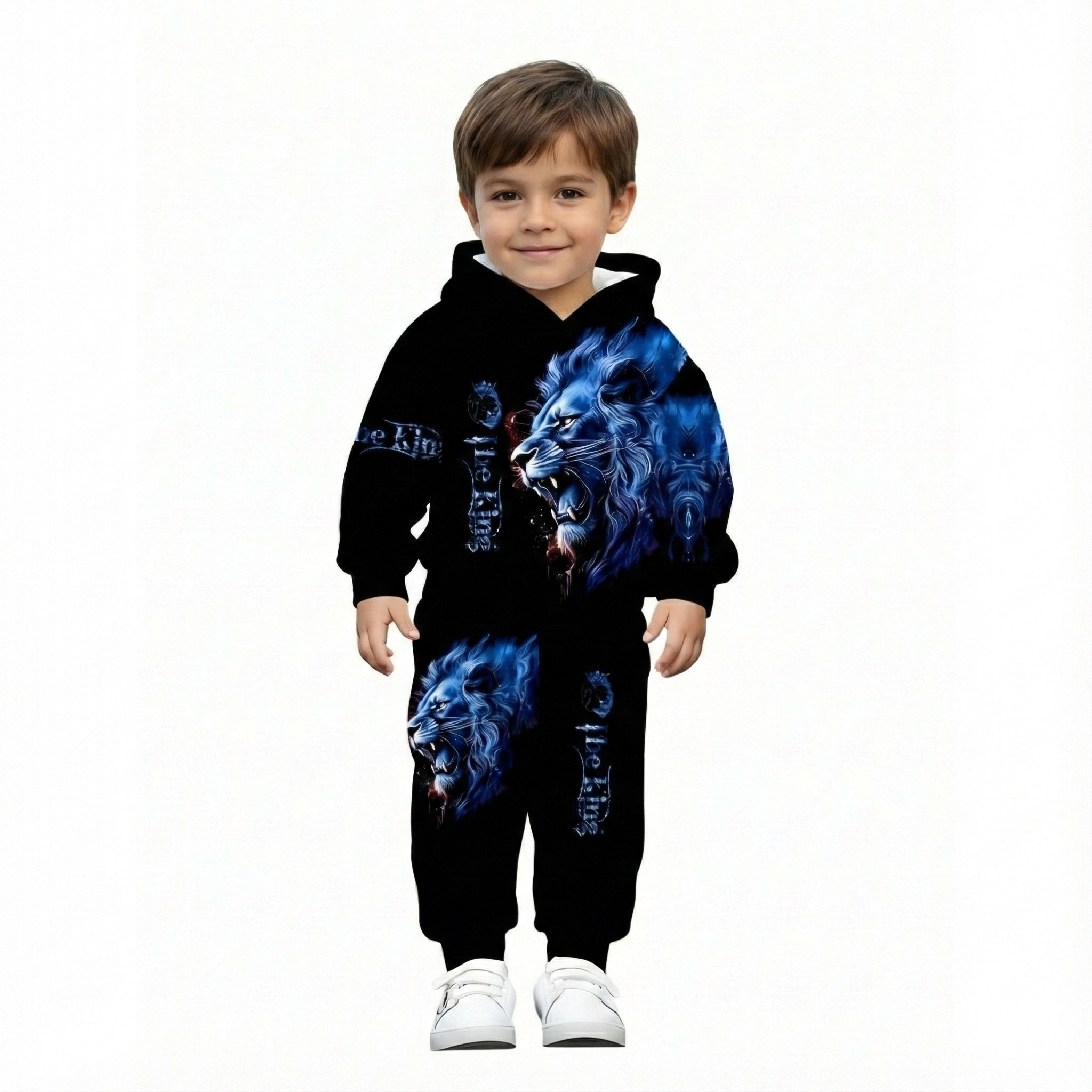 Sweatshirt Set For Baby Boys And Girls With Lion King Print