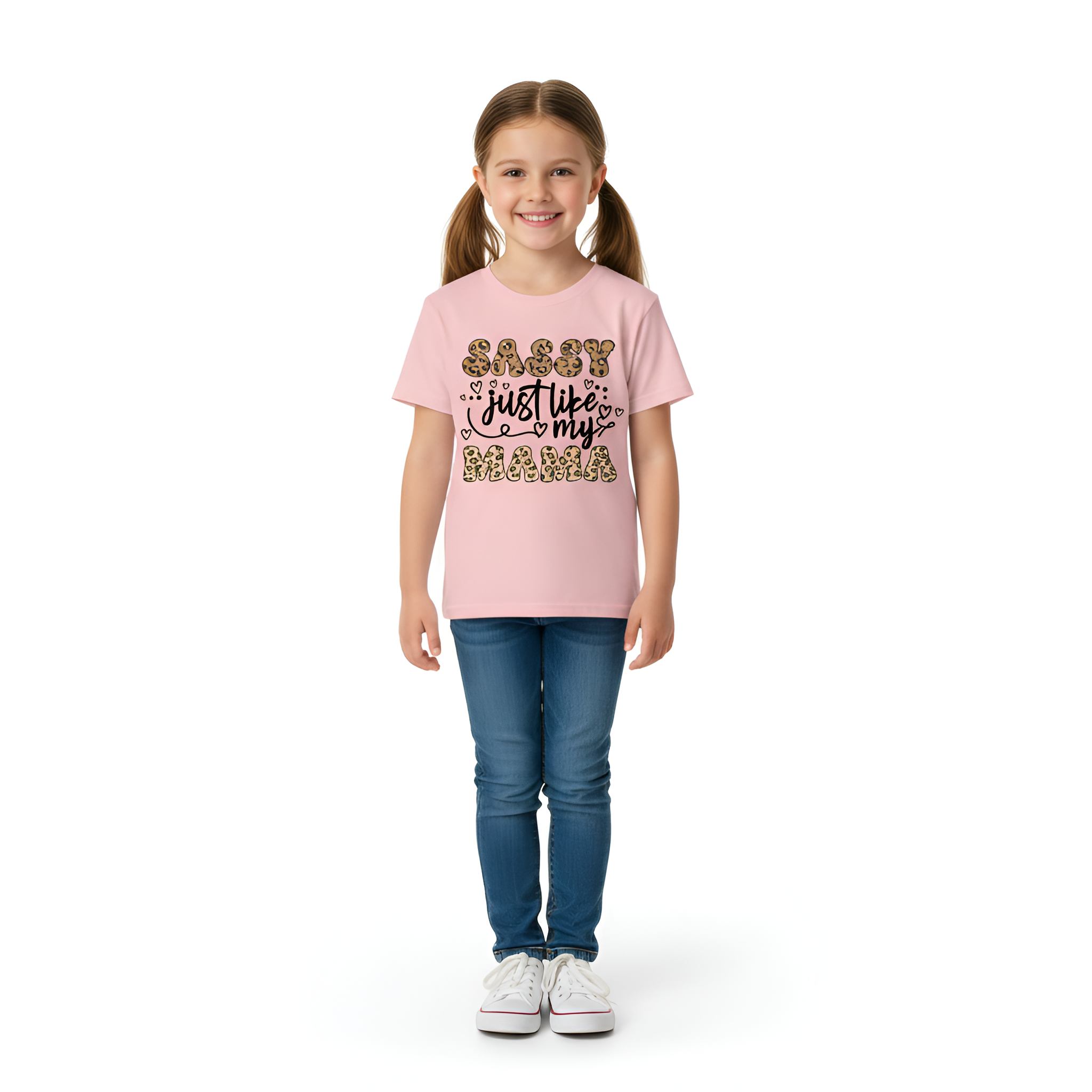 Sassy Just Like My Mama Printed T Shirt For Girls
