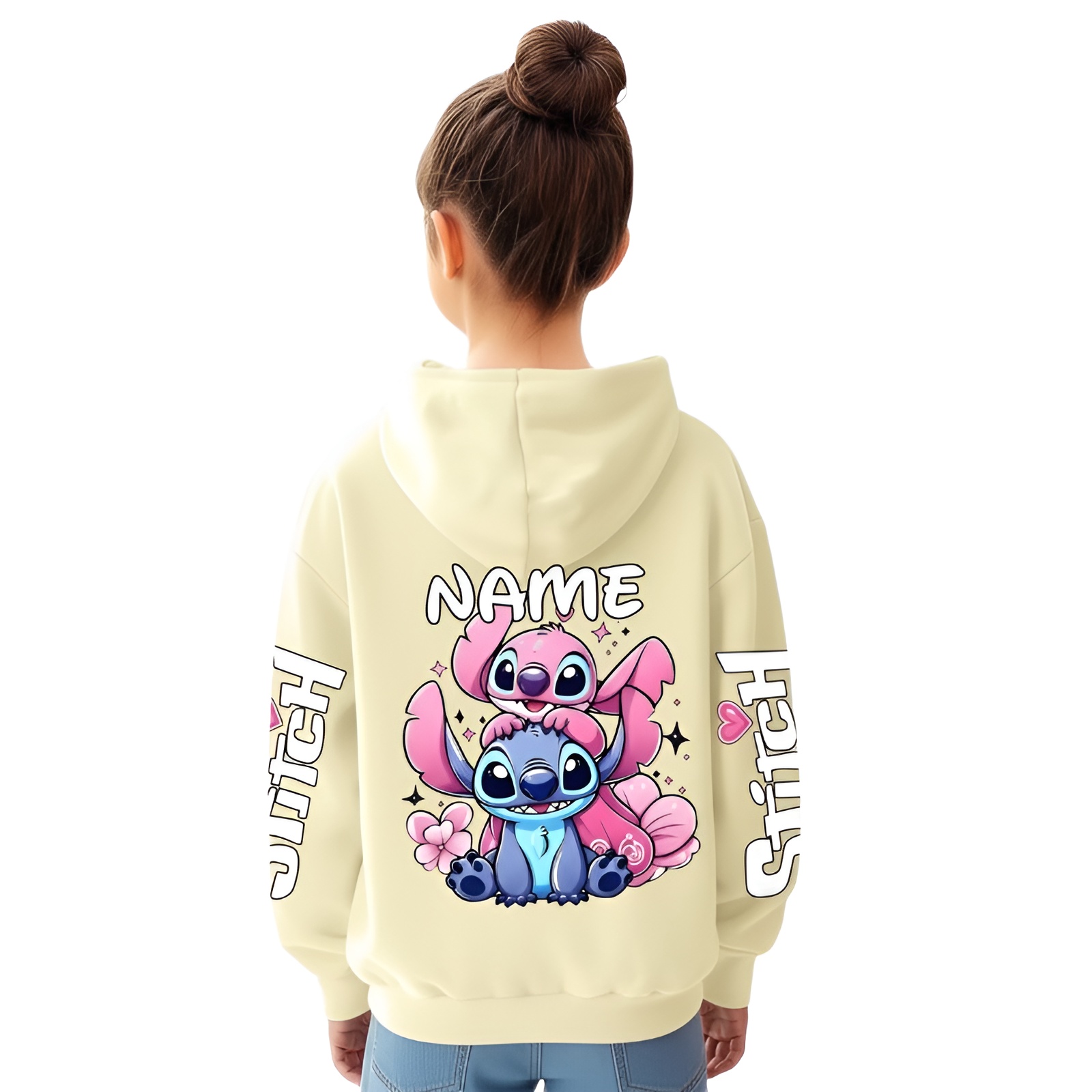 Customizable Stitch Hoodie for Girls and Boys