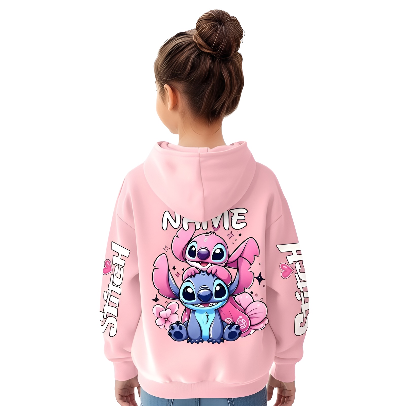 Customizable Stitch Hoodie for Girls and Boys