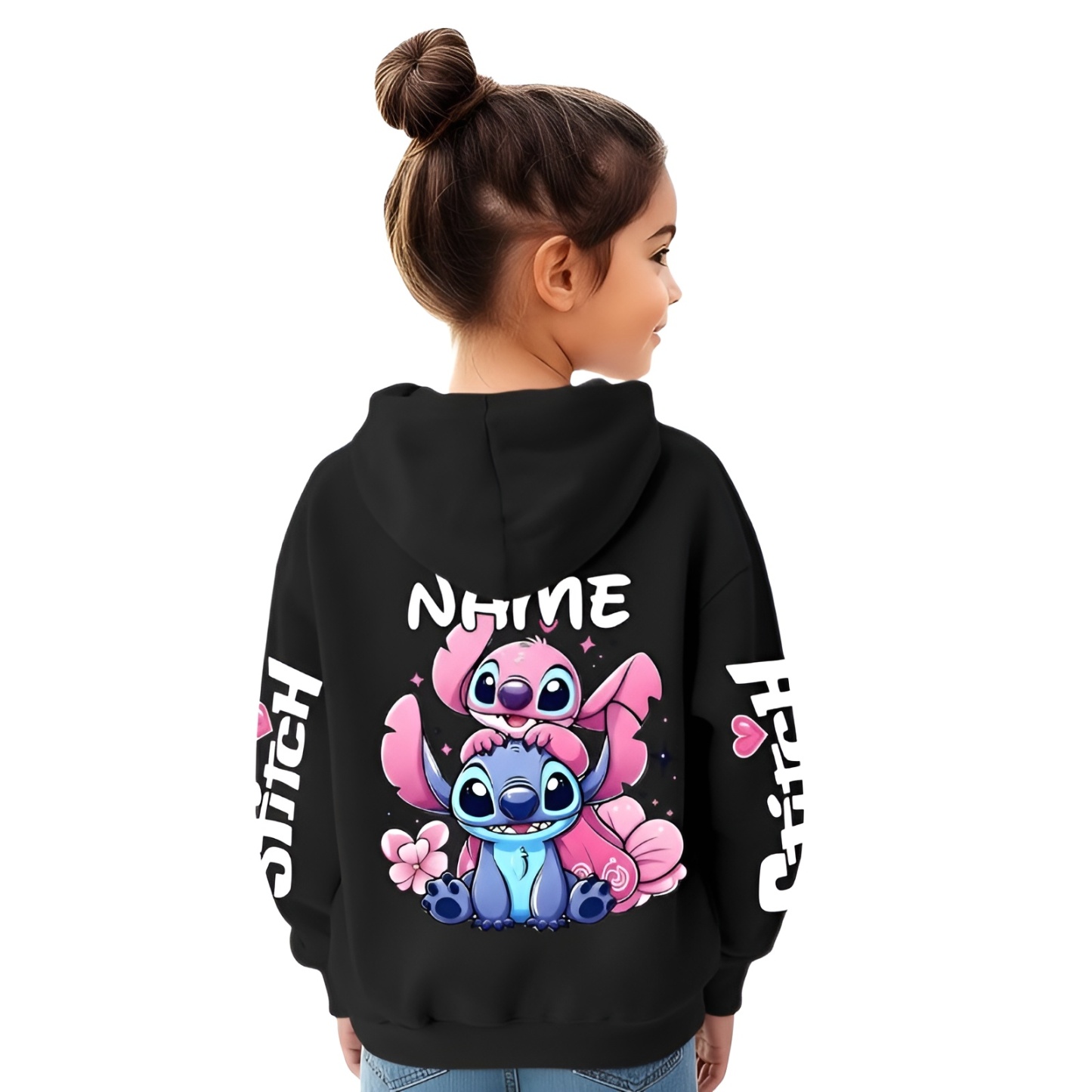 Customizable Stitch Hoodie for Girls and Boys