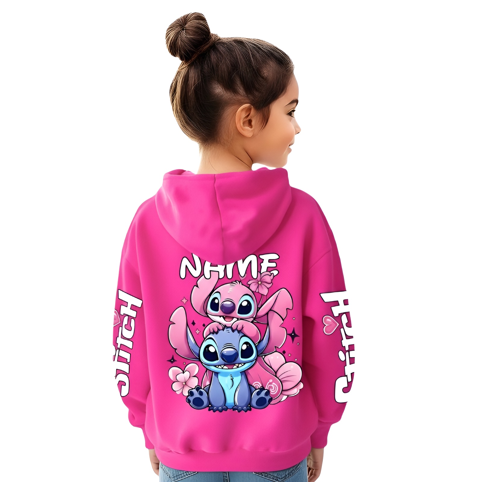 Customizable Stitch Hoodie for Girls and Boys