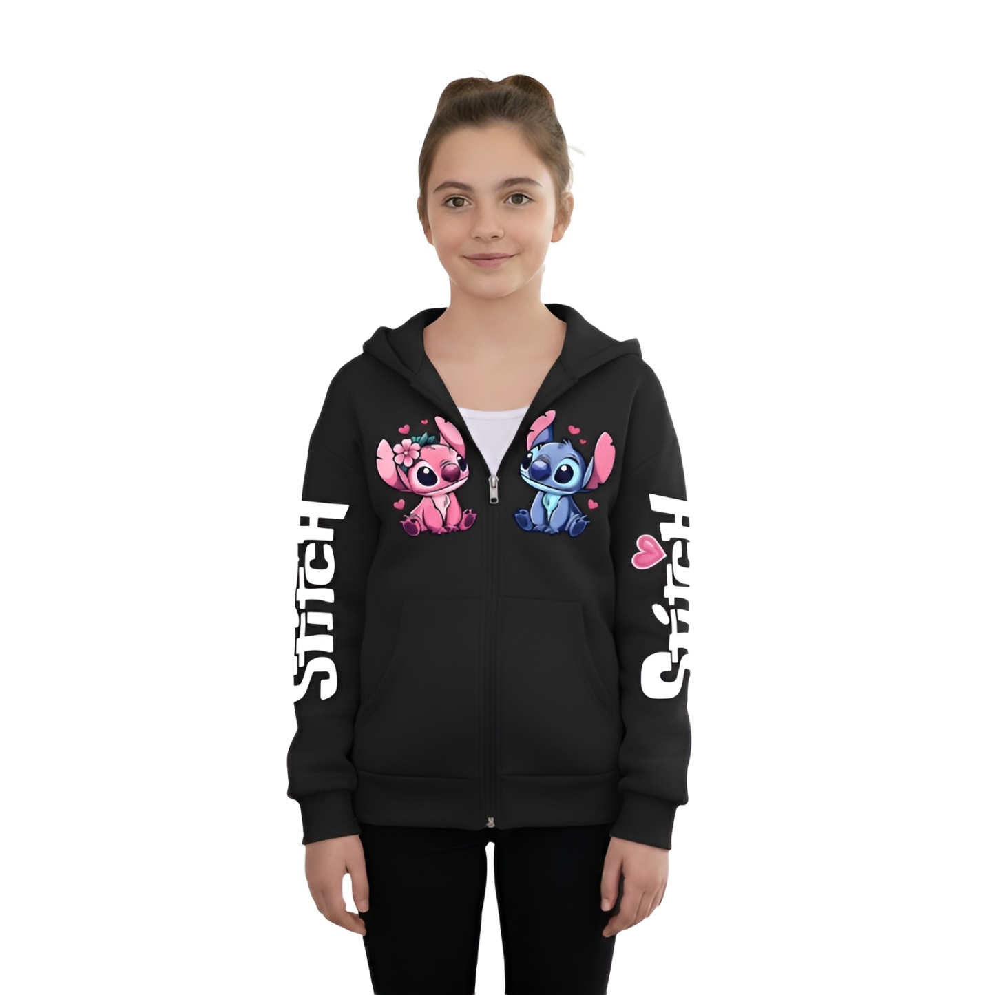 Customizable Stitch Hoodie for Girls and Boys