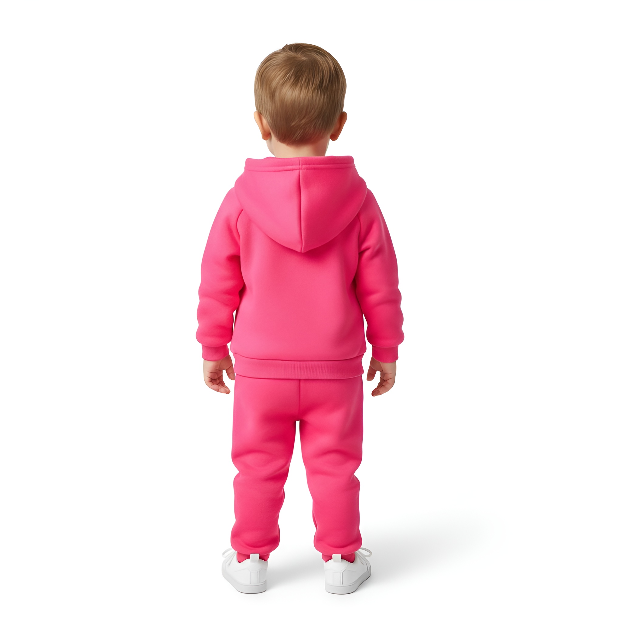 Girl Letter Print Hooded Long Sleeve Fleece Sweatshirt and Joggers Two Piece Set