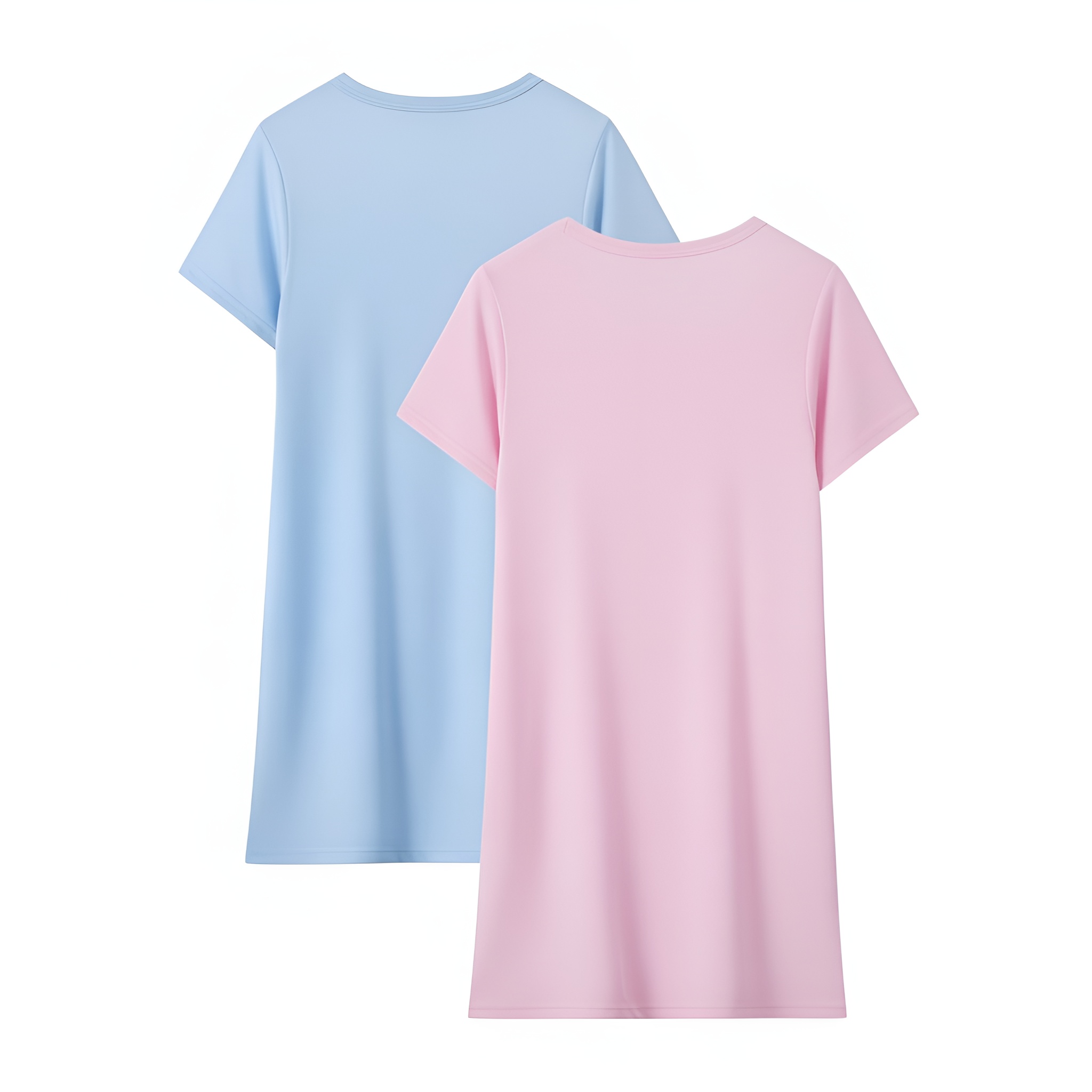 2pcs Cartoon Mermaid Pattern Short Sleeve Knee Length Dress for Girls