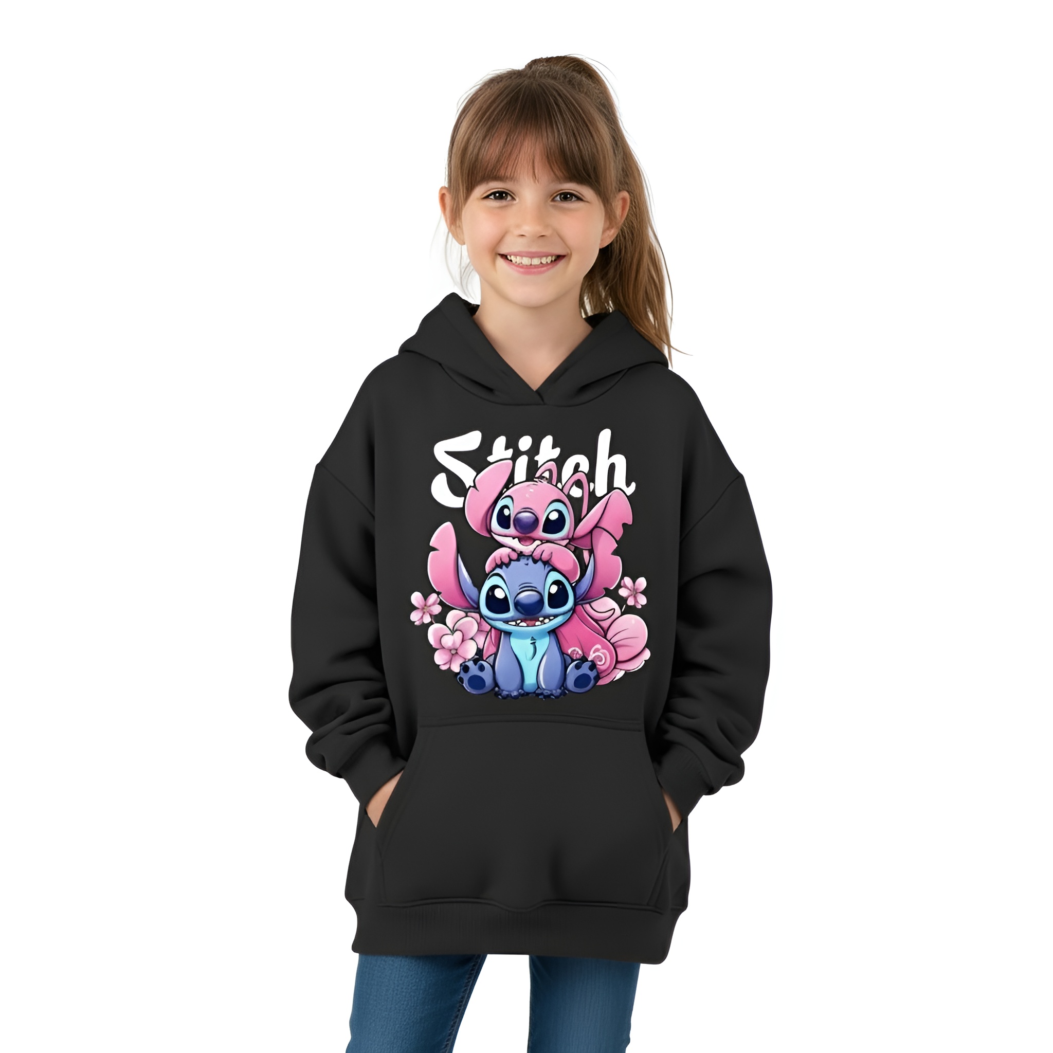 Stitch and Lilo Graphic Hoodie for Girls