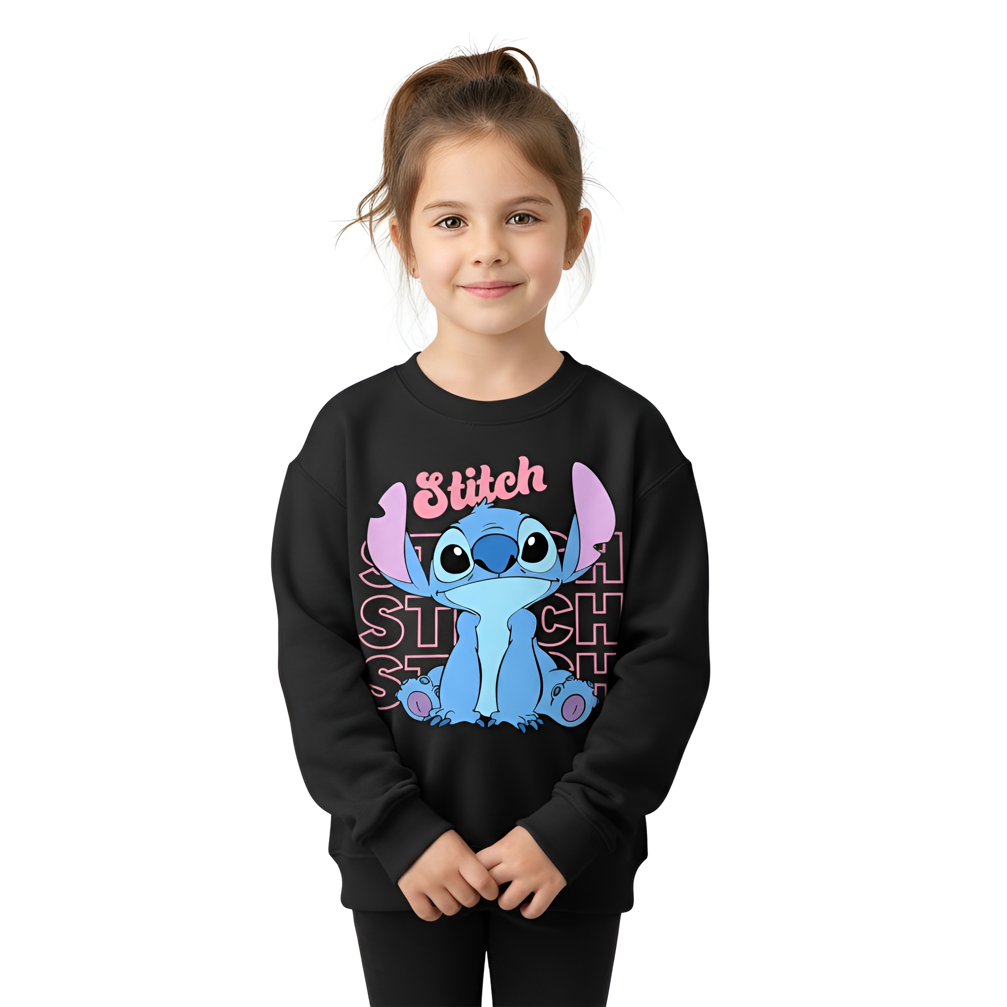 Stitch Print Long Sleeve Sweatshirt for Girls