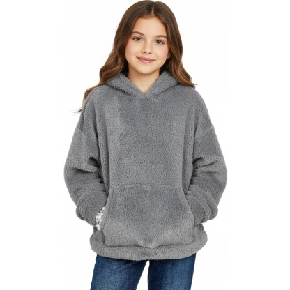 Girls Fuzzy Fleece Pullover Hoodies Sweatshirt