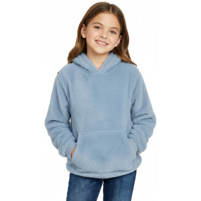 Girls Fuzzy Fleece Pullover Hoodies Sweatshirt