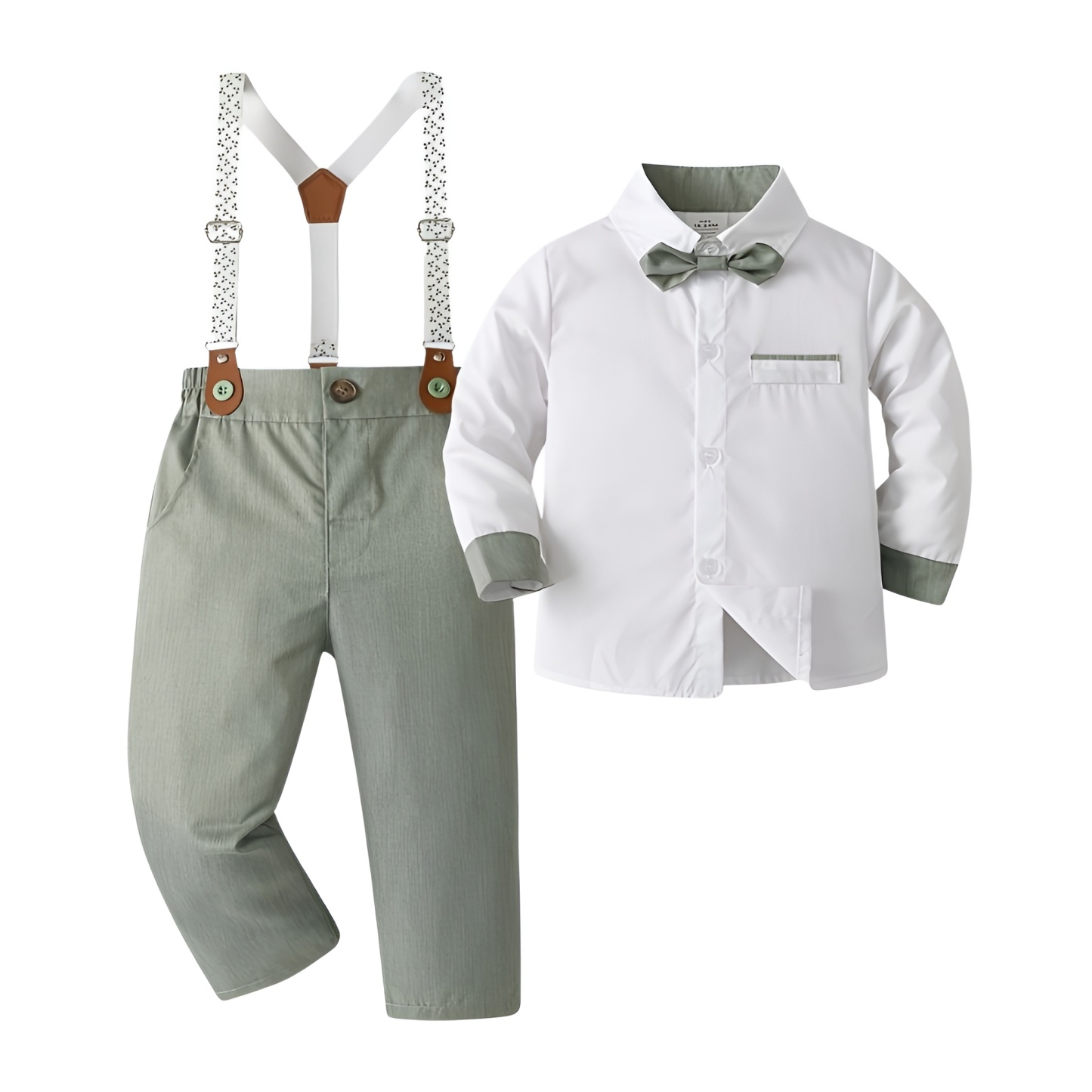 Gentleman Party Suit With Bow Tie And Long Pants For Boys