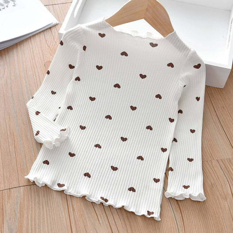 Heart Pattern Girls Long Sleeve Shirt-Children Cloth Shop