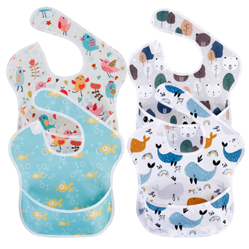 4Pcs Baby Waterproof Feeding Stuff Bibs-Children Cloth Shop