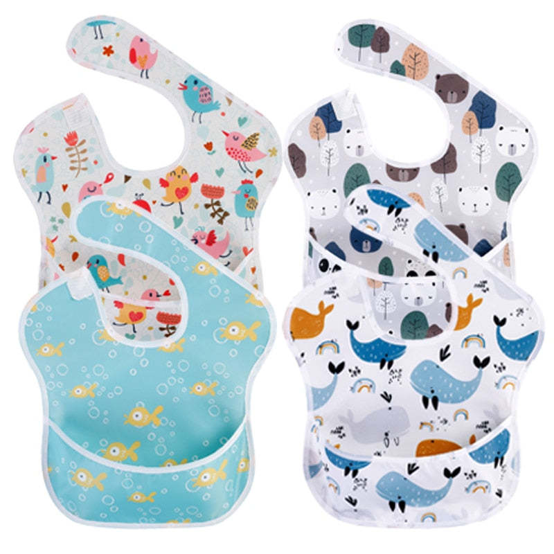 4Pcs Baby Waterproof Feeding Stuff Bibs-Children Cloth Shop