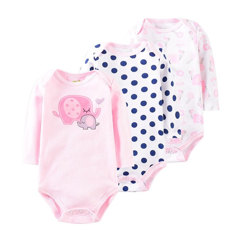 3 Pcs Long Sleeve Printed Jumpsuit For Babies-Children Cloth Shop