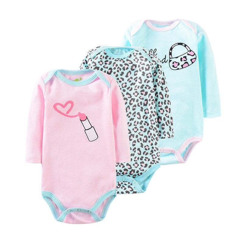 3 Pcs Long Sleeve Printed Jumpsuit For Babies-Children Cloth Shop