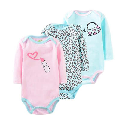 3 Pcs Long Sleeve Printed Jumpsuit For Babies-Children Cloth Shop