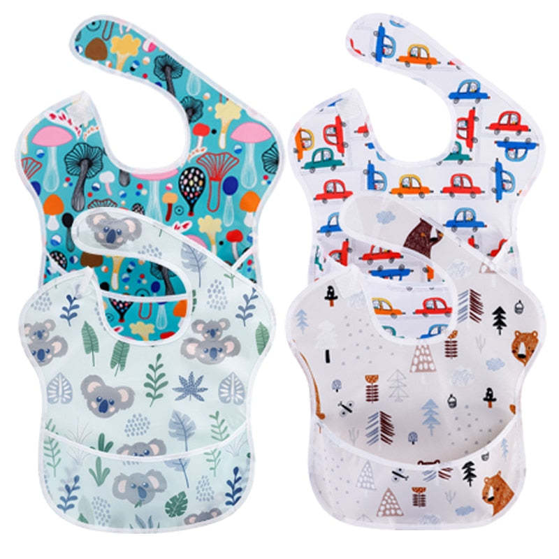 4Pcs Baby Waterproof Feeding Stuff Bibs-Children Cloth Shop